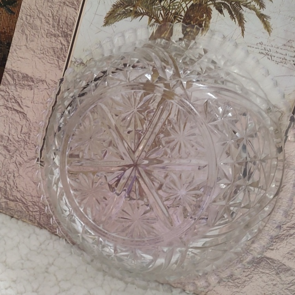 Vintage Serving Bowl - Clear Glass - Picture 6 of 8